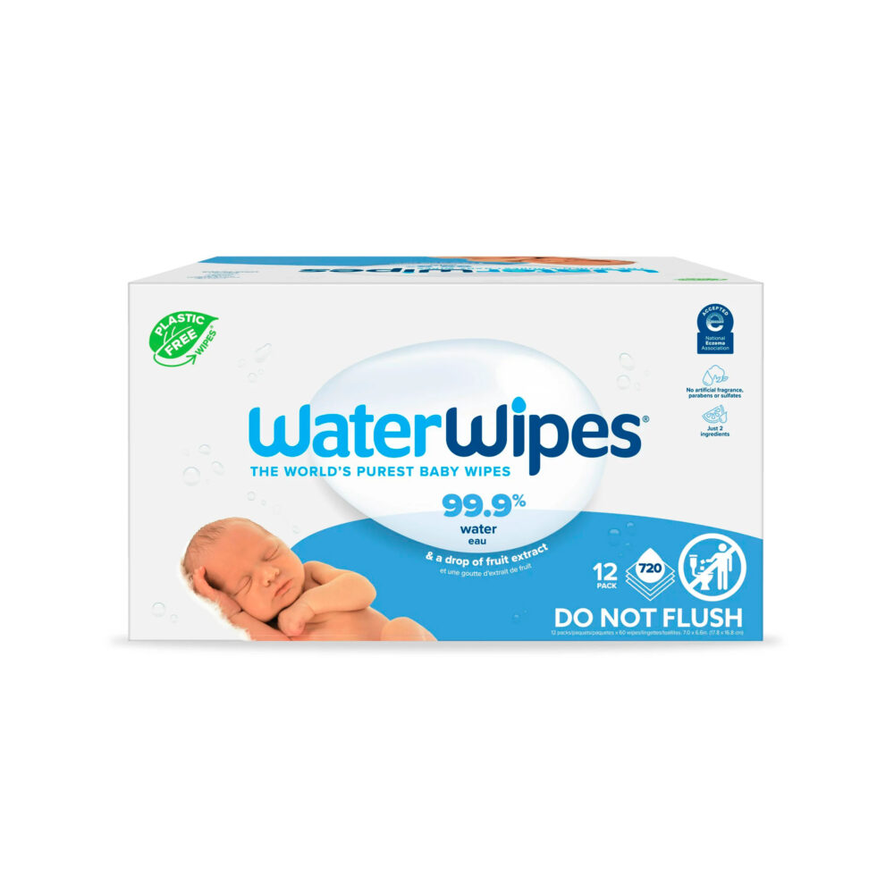 TOALLAS HÚMEDAS VALUE BOX DE 12 PAQUETES DE 60 UNIDADES CADA UNA WATERWIPES