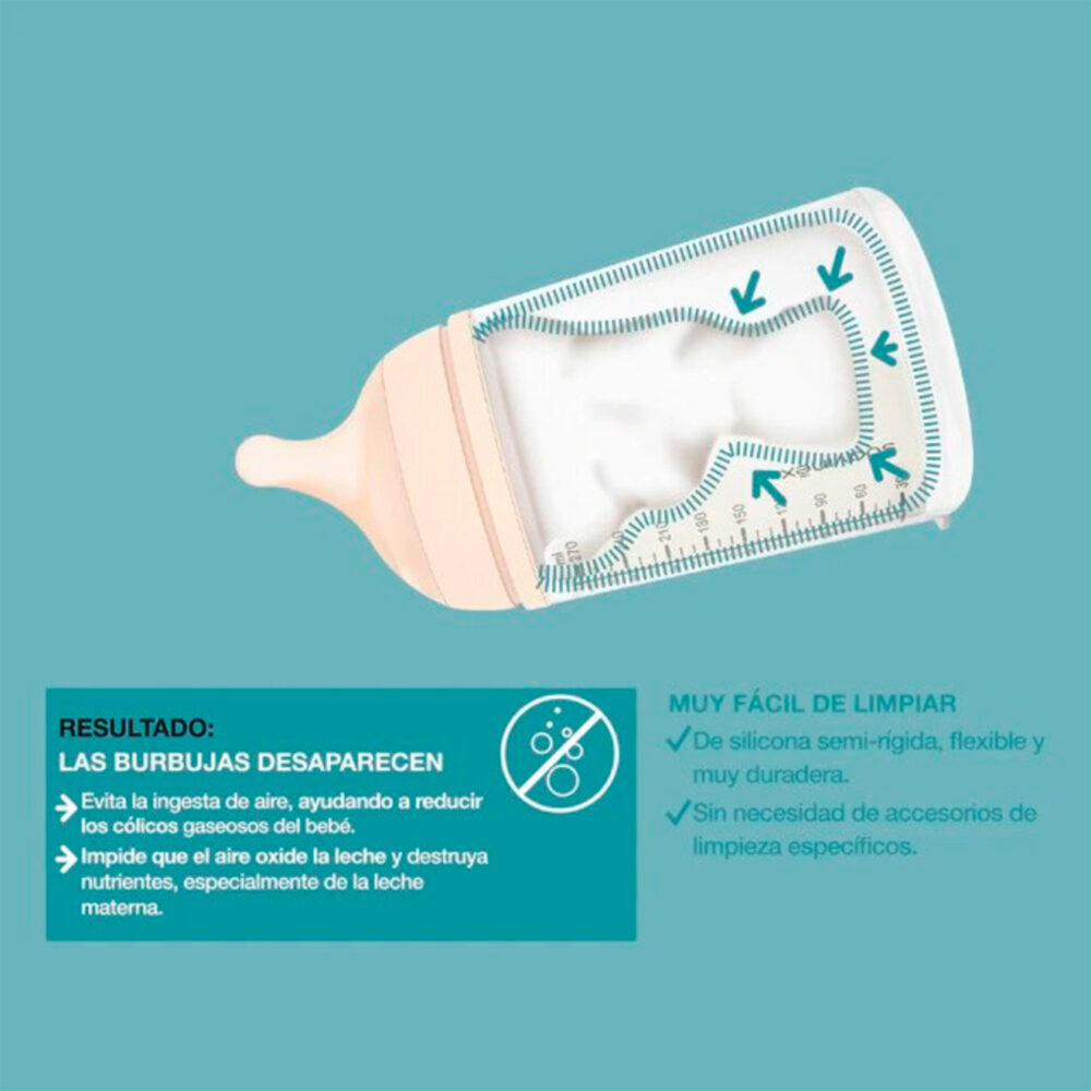 BIBERÓN ANTICÓLICO ZERØ.ZERØ™ FLUJO MEDIO DE 270 ML SUAVINEX