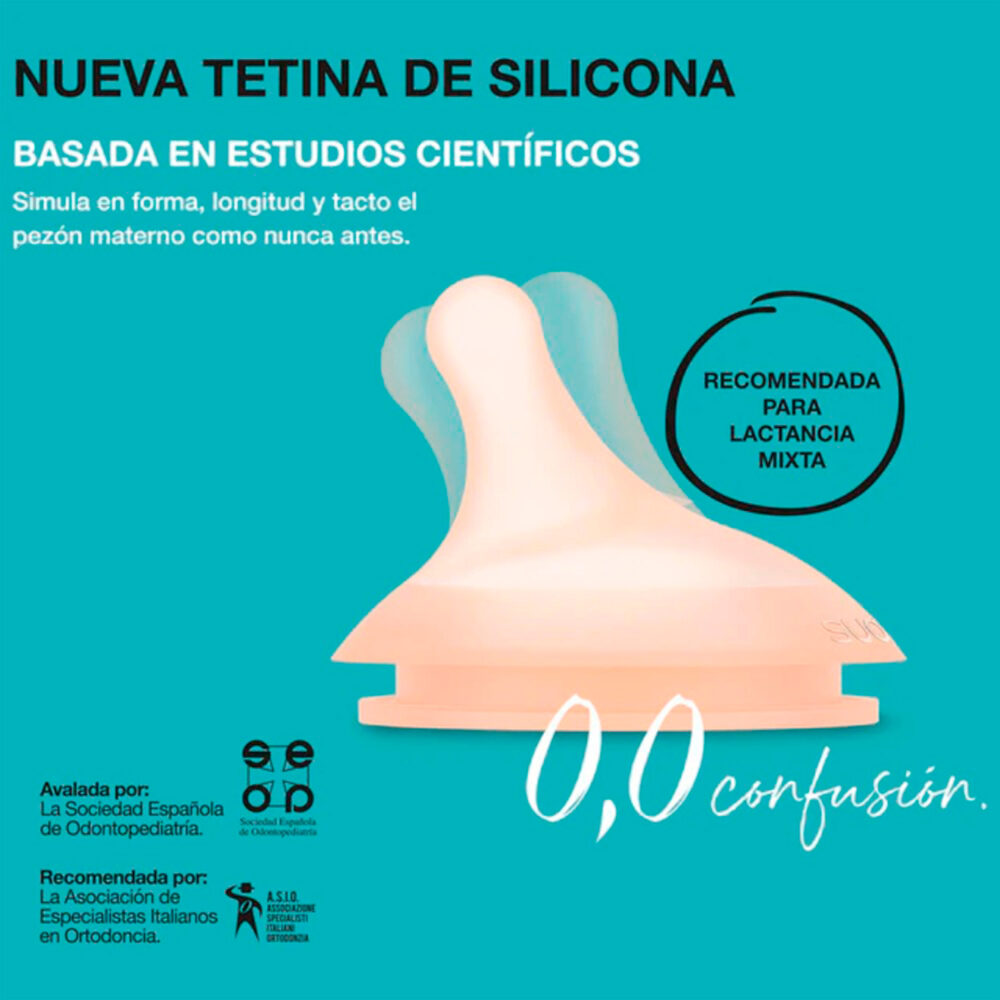 BIBERÓN ANTICÓLICO ZERØ.ZERØ™ FLUJO LENTO DE 180 ML SUAVINEX
