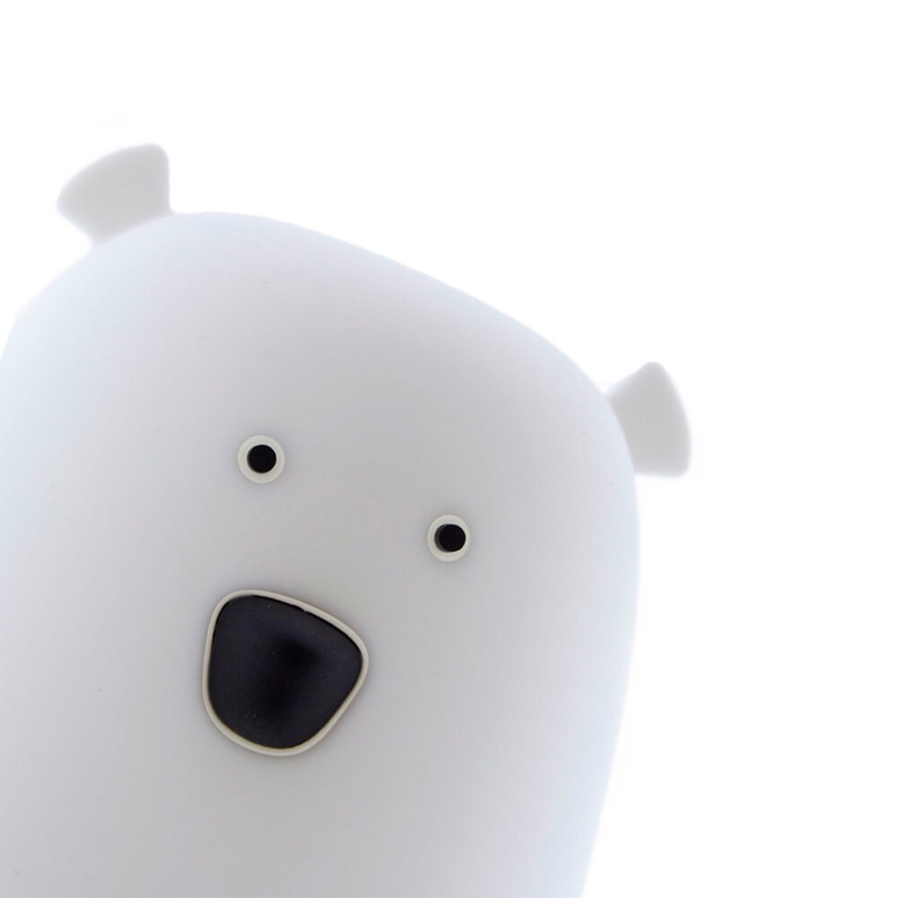 LÁMPARA LED DE SILICONA FORMA DE OSO BLANCO IMAGEN CASA