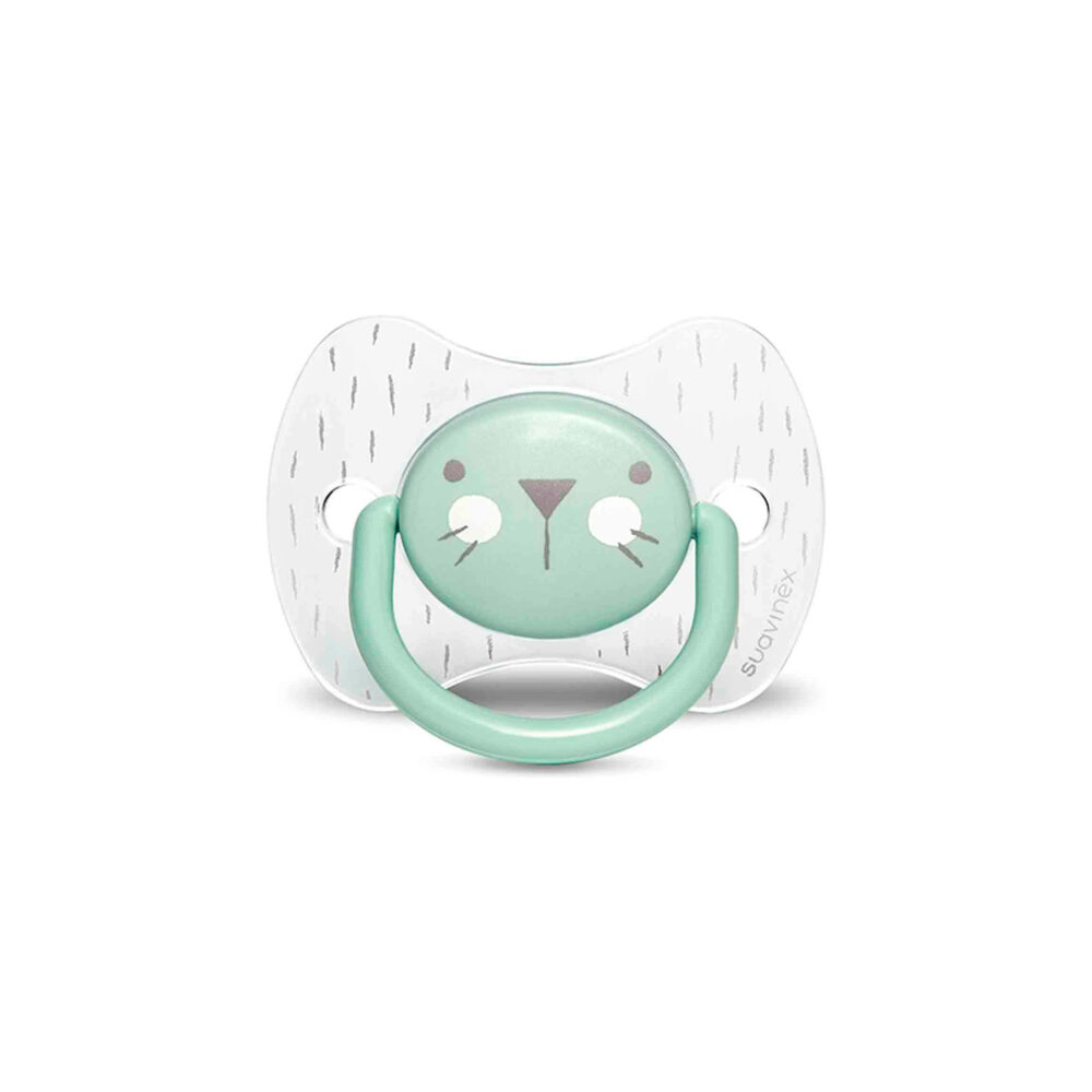 CHUPÓN CON TETINA FISIOLÓGICA PREMIUM HYGGE BABY DE 6 – 18 MESES COLOR VERDE SUAVINEX
