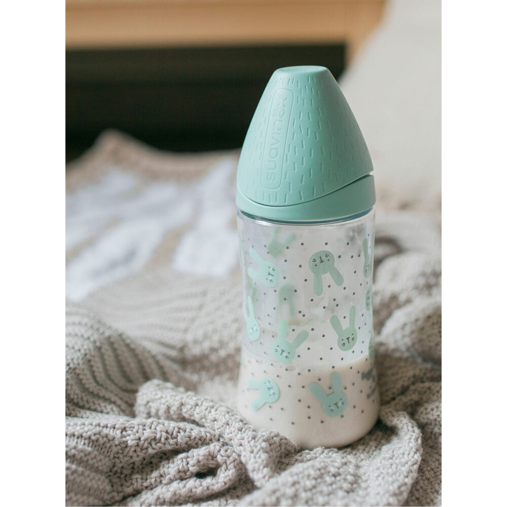 BIBERÓN PREMIUM CON TETINA REDONDA DE 270 ML COLOR VERDE SUAVINEX