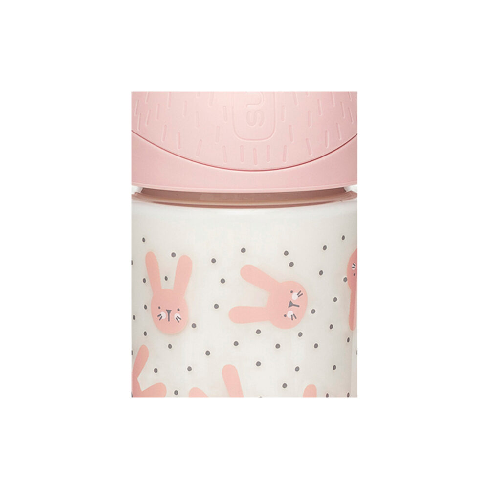 BIBERÓN PREMIUM CON TETINA REDONDA DE 270 ML - 9 ONZAS COLOR ROSADO SUAVINEX