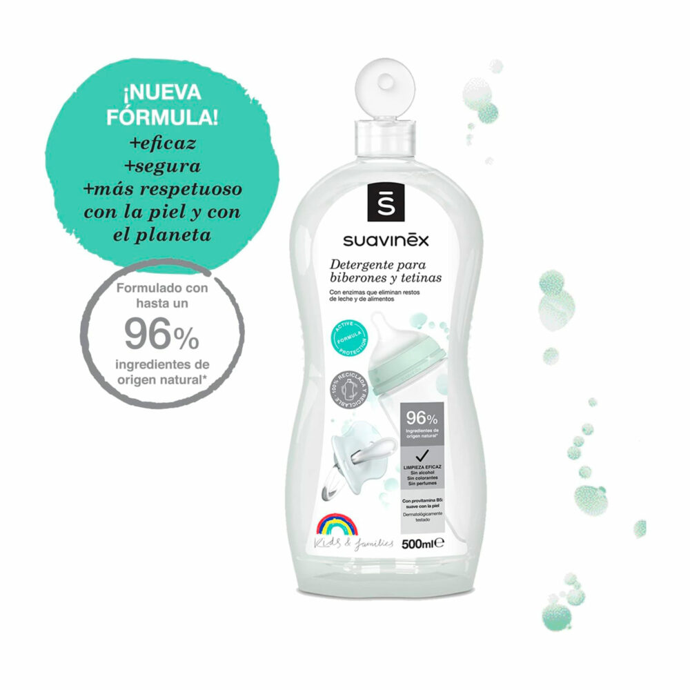 DETERGENTE PARA BIBERONES Y TETINAS DE 500 ML SUAVINEX