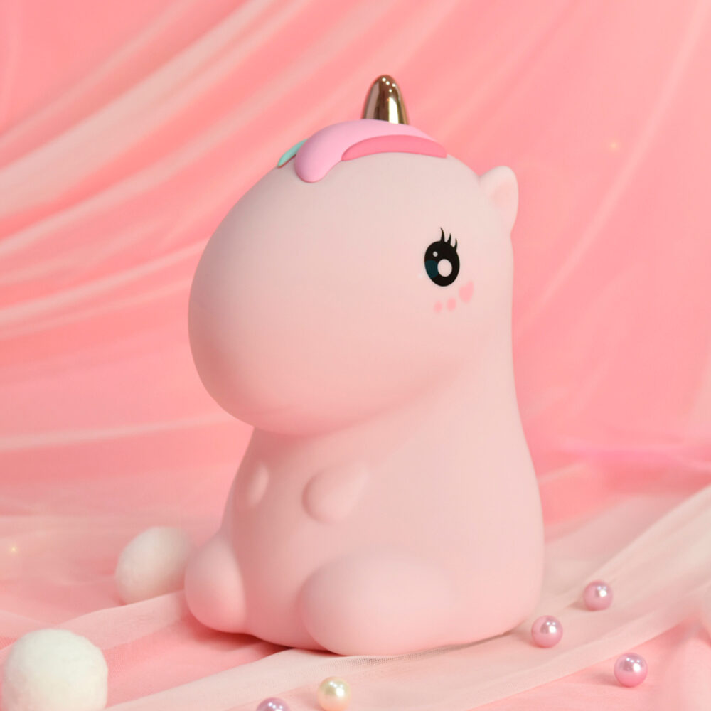 LÁMPARA LED UNICORNIO COLOR ROSADO IMAGEN CASA