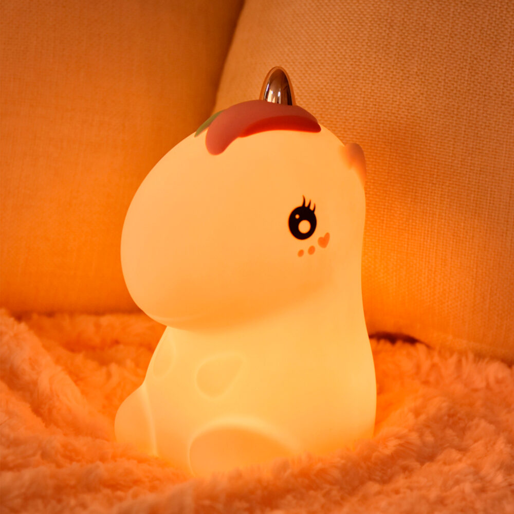 LÁMPARA LED UNICORNIO COLOR ROSADO IMAGEN CASA