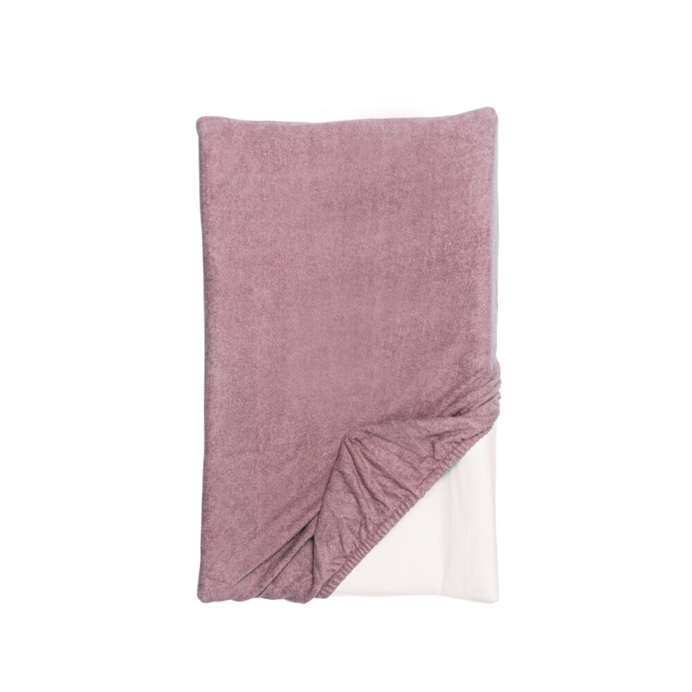 FUNDA DE ALGODÓN PARA CAMBIADOR 100% ALGODÓN PIMA COLOR ROSA MALVA ANUKAY