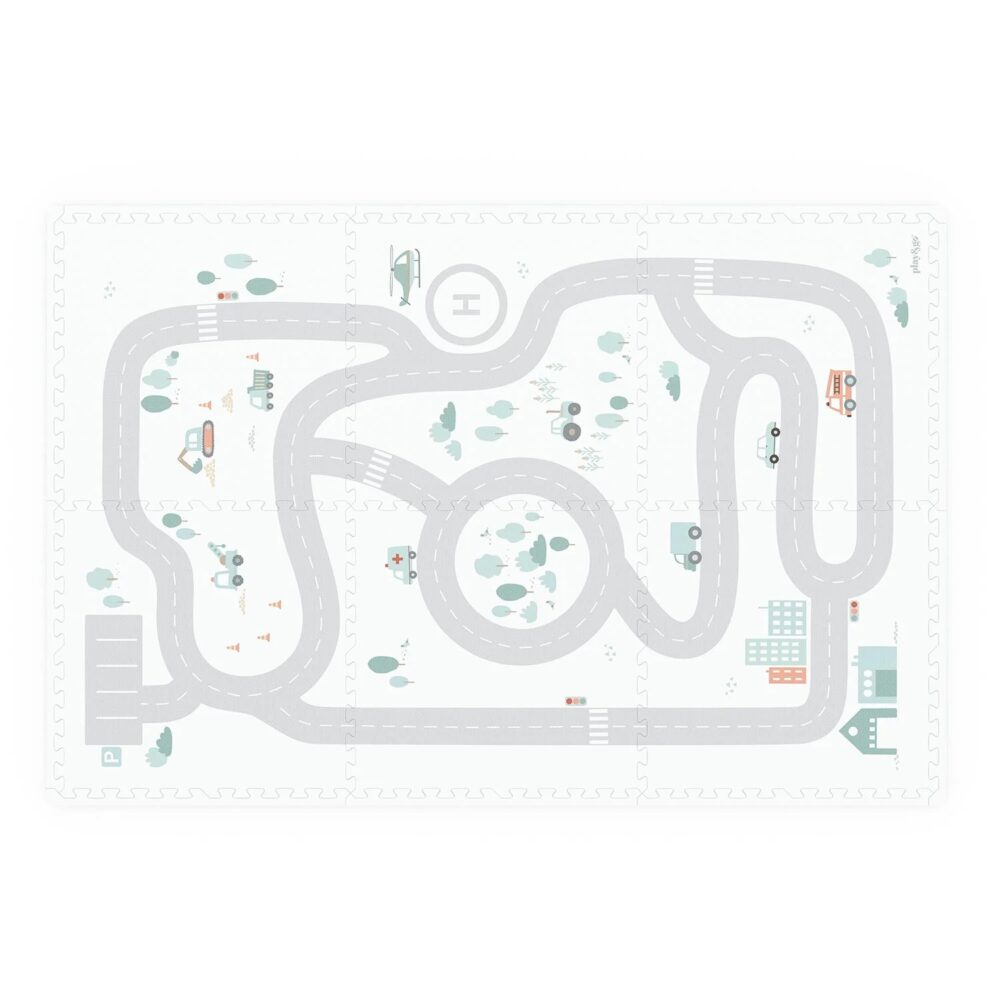 ALFOMBRA PLAY MAT REVERSIBLE JUEGO DE MAPA VIAL / ÍCONOS 120 X 180 CM PLAY & GO
