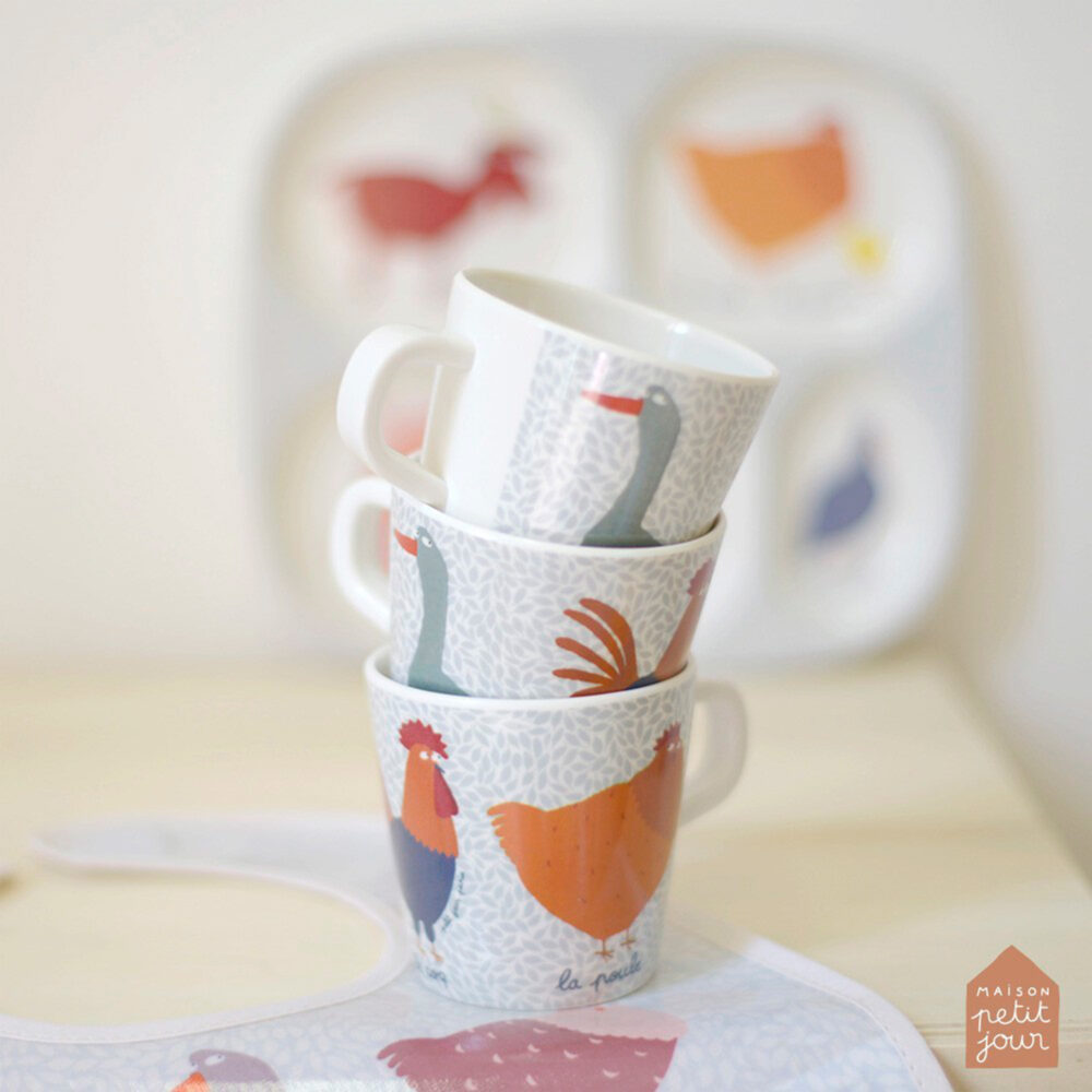 TAZA PEQUEÑA DE MELAMINA COLECCIÓN LA FERME PETIT JOUR