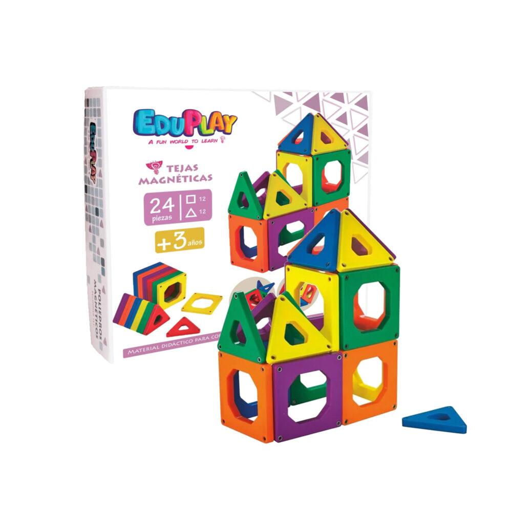 TEJAS MAGNÉTICAS SET DE 24 PIEZAS EDUPLAY
