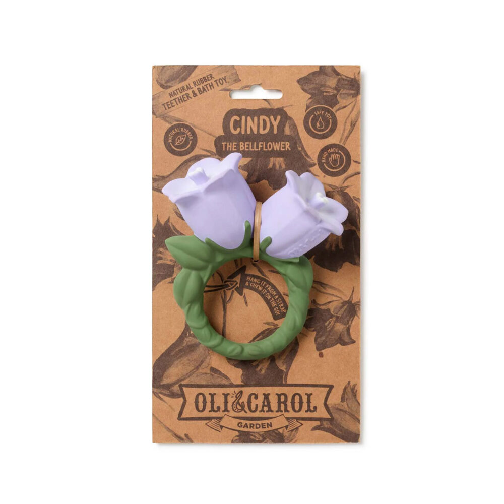 MORDEDOR DE CAUCHO 100% NATURAL CINDY THE BELLFLOWER OLI & CAROL