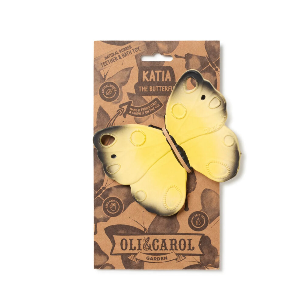 MORDEDOR DE CAUCHO 100% NATURAL KATIA THE BUTTERFLY OLI & CAROL