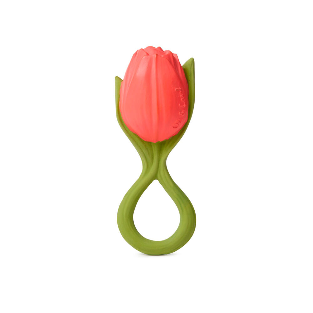 MORDEDOR DE CAUCHO 100% NATURAL THEO THE TULIP OLI & CAROL