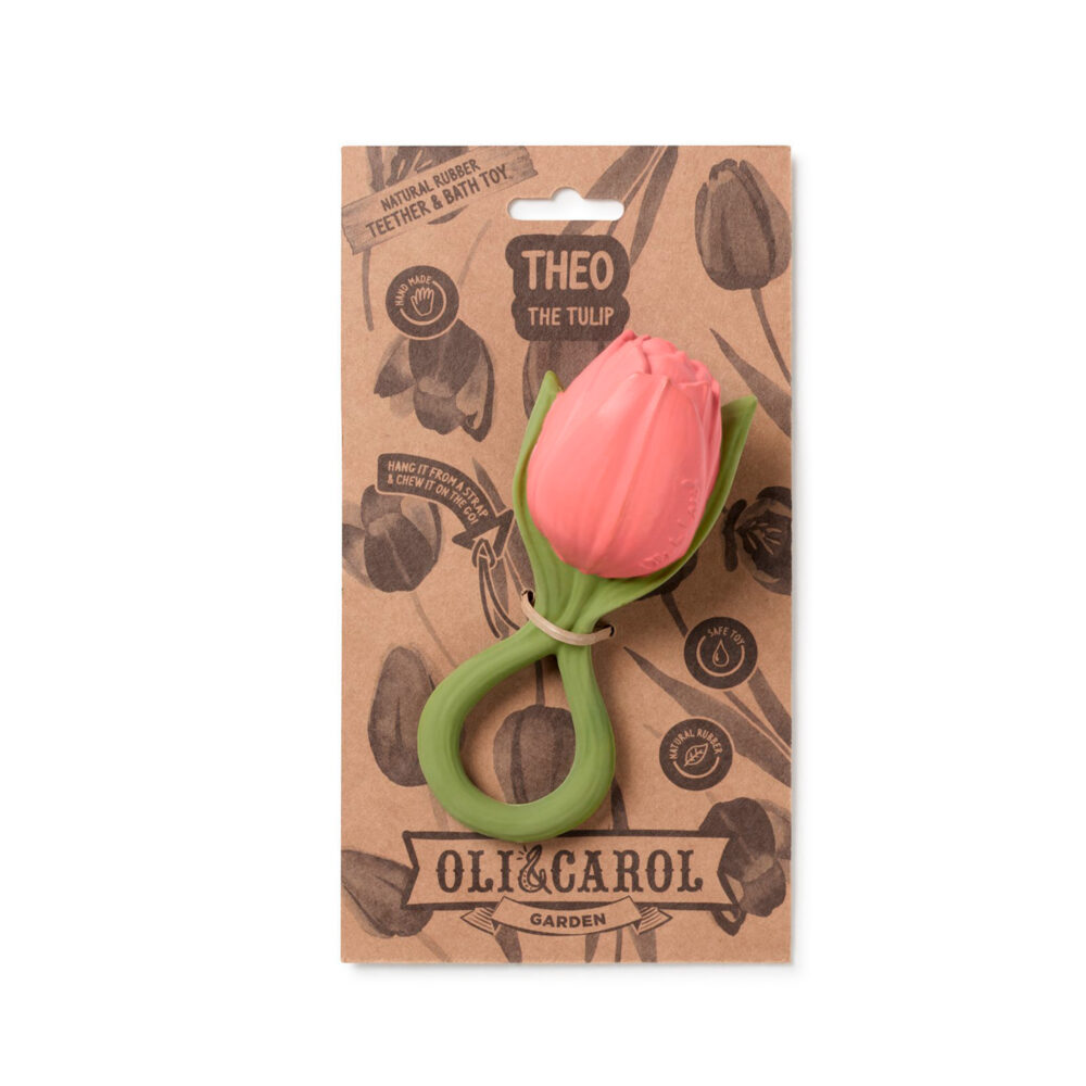 MORDEDOR DE CAUCHO 100% NATURAL THEO THE TULIP OLI & CAROL