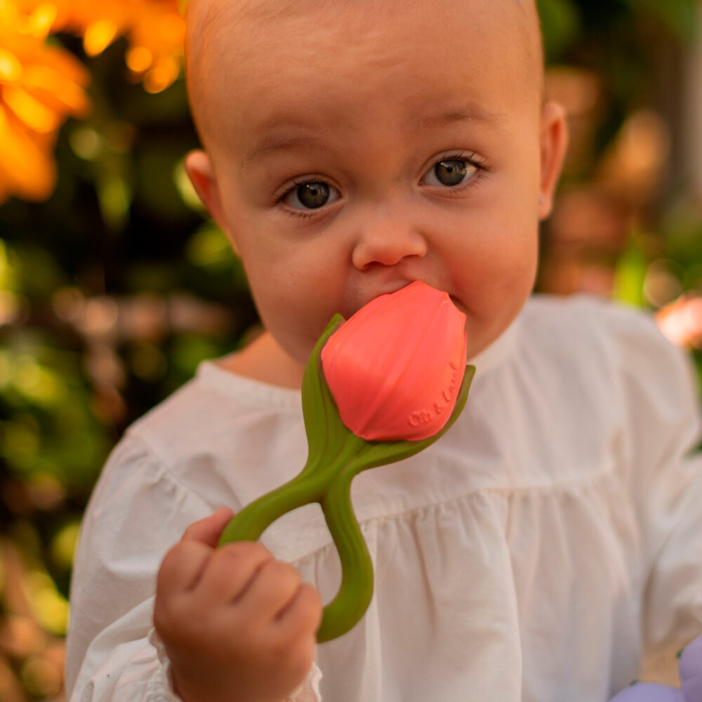 MORDEDOR DE CAUCHO 100% NATURAL THEO THE TULIP OLI & CAROL