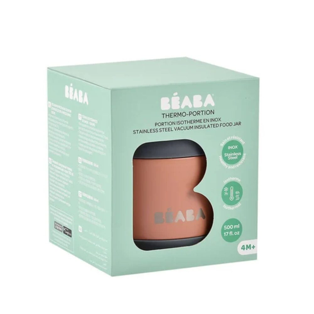 TERMO PORCIÓN ISOTÉRMICO DE ACERO INOXIDABLE DE 500 ML TERRACOTA