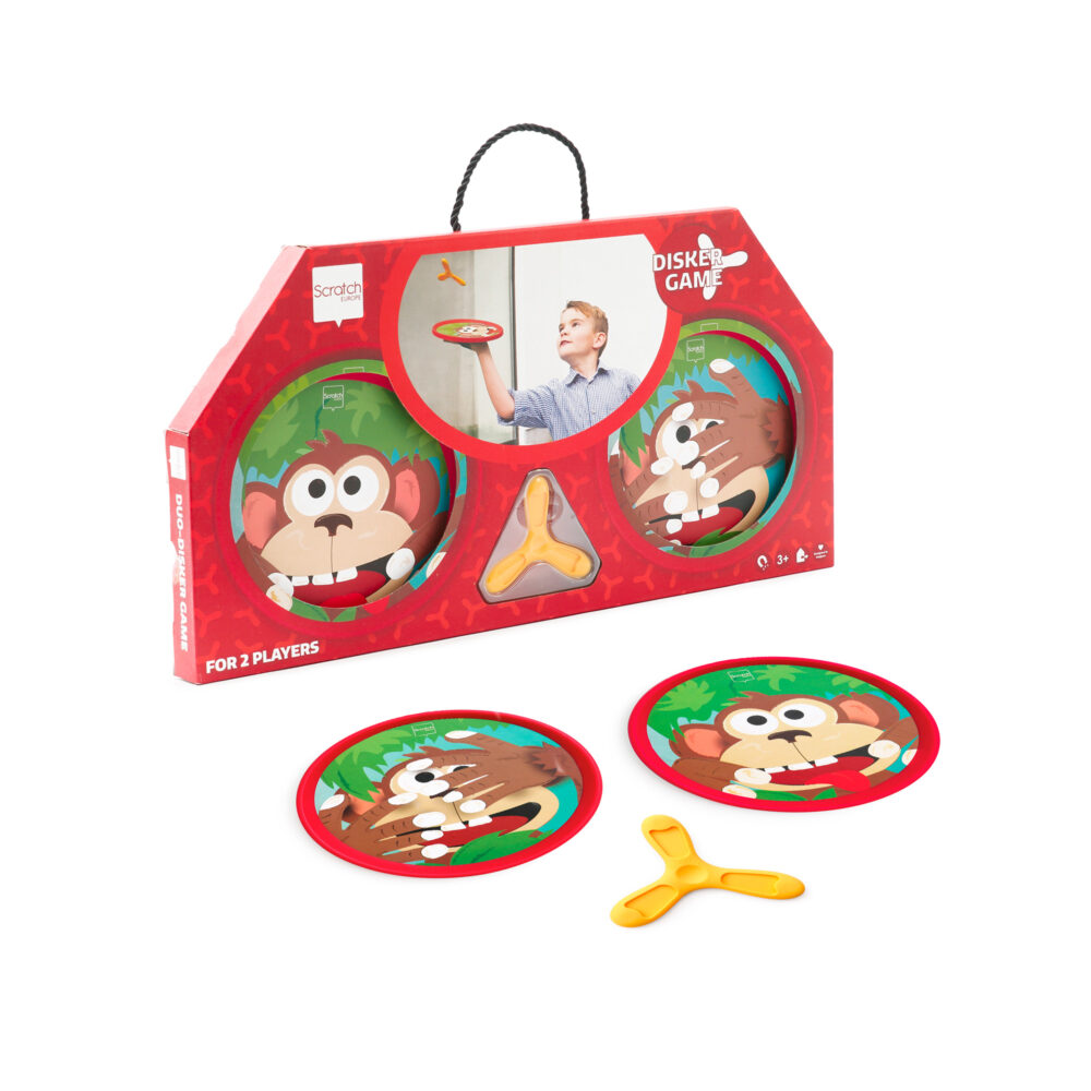 JUEGO DE LANZAMIENTO DUO DISKER MONOS GRACIOSOS SCRATCH