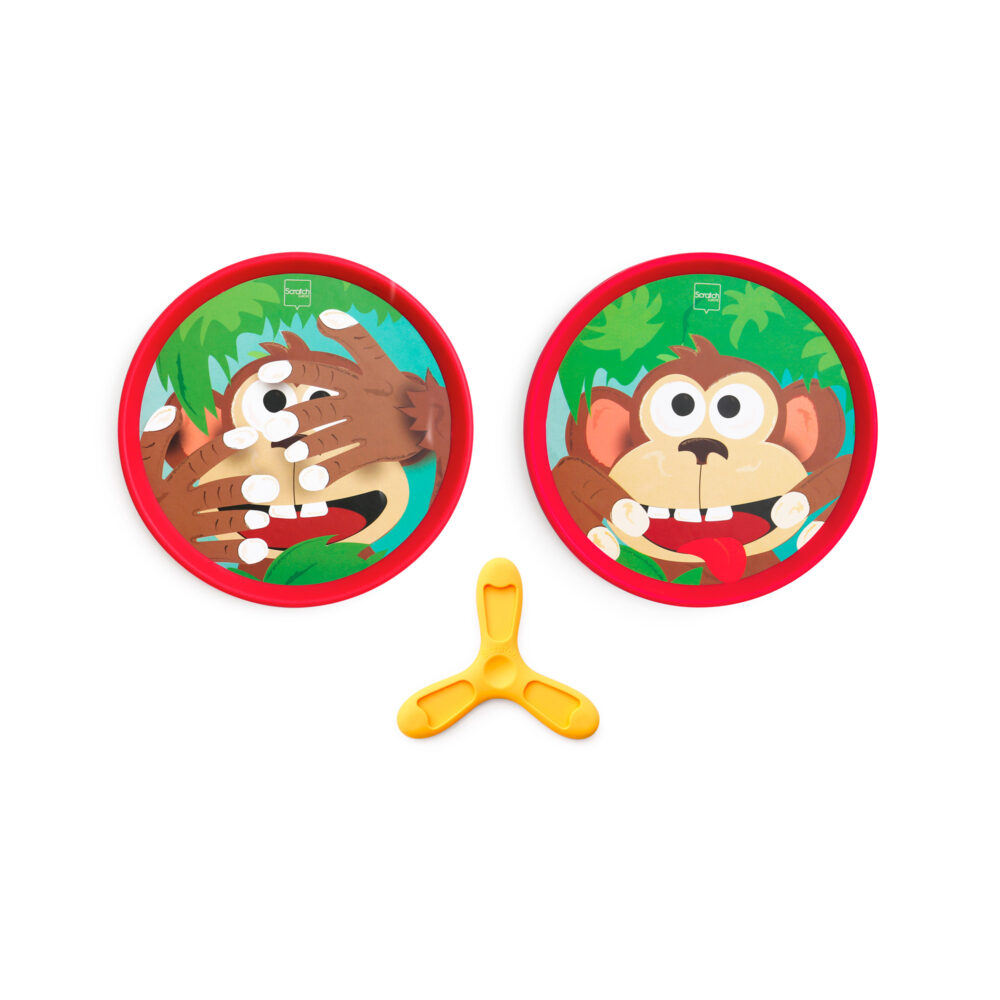 JUEGO DE LANZAMIENTO DUO DISKER MONOS GRACIOSOS SCRATCH