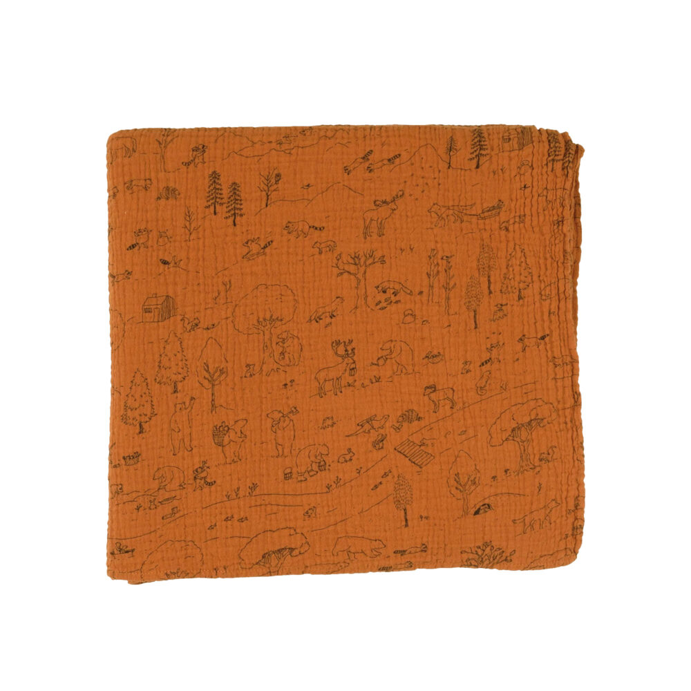 MUSELINA AZÚCAR Y ALMENDRAS 100% ALGODÓN PIMA DE 120 X 120 CM RED CARIBOU