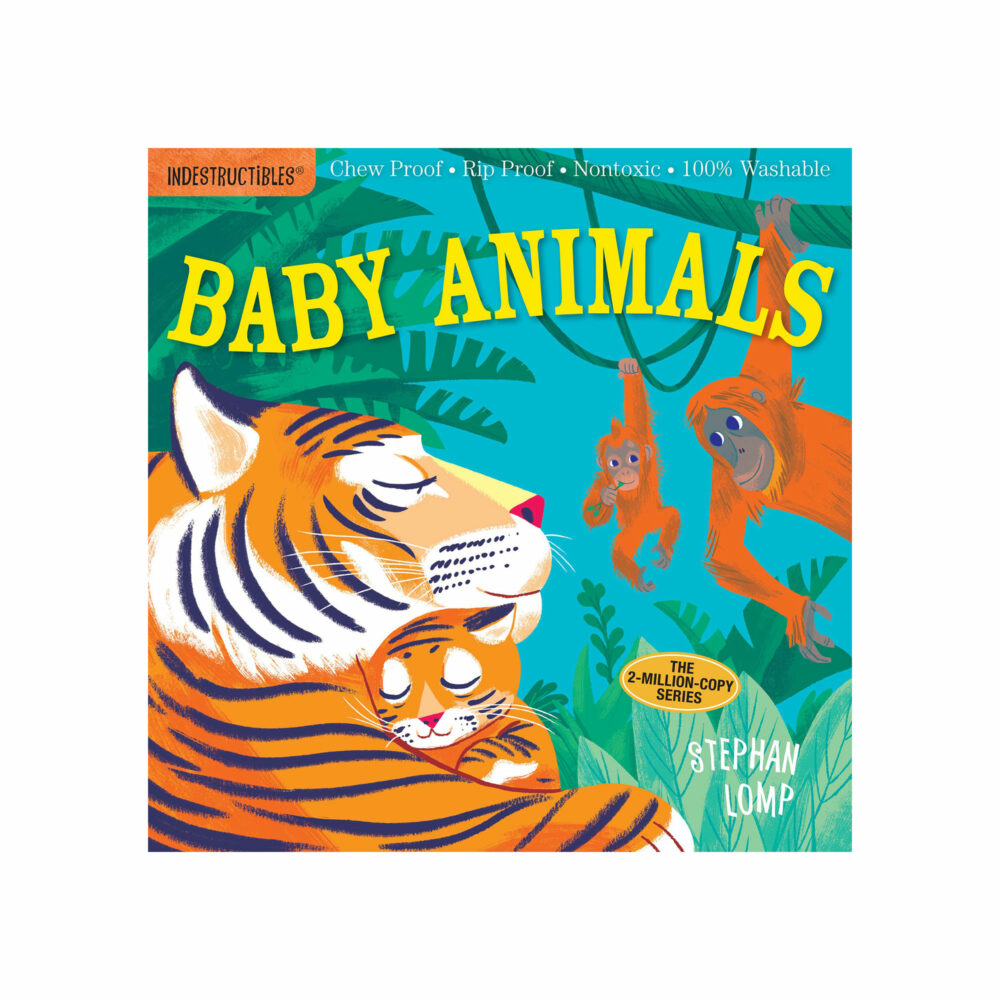 LIBRO PARA BEBÉS INDESTRUCTIBLE 100% LAVABLE NO TÓXICO BABY ANIMALS
