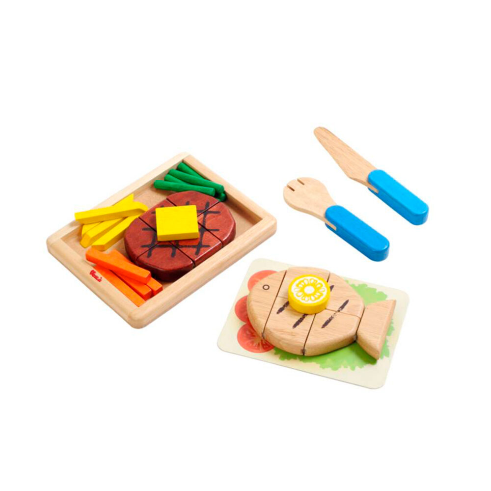 JUEGO PLATO PRINCIPAL DE MADERA VOILA