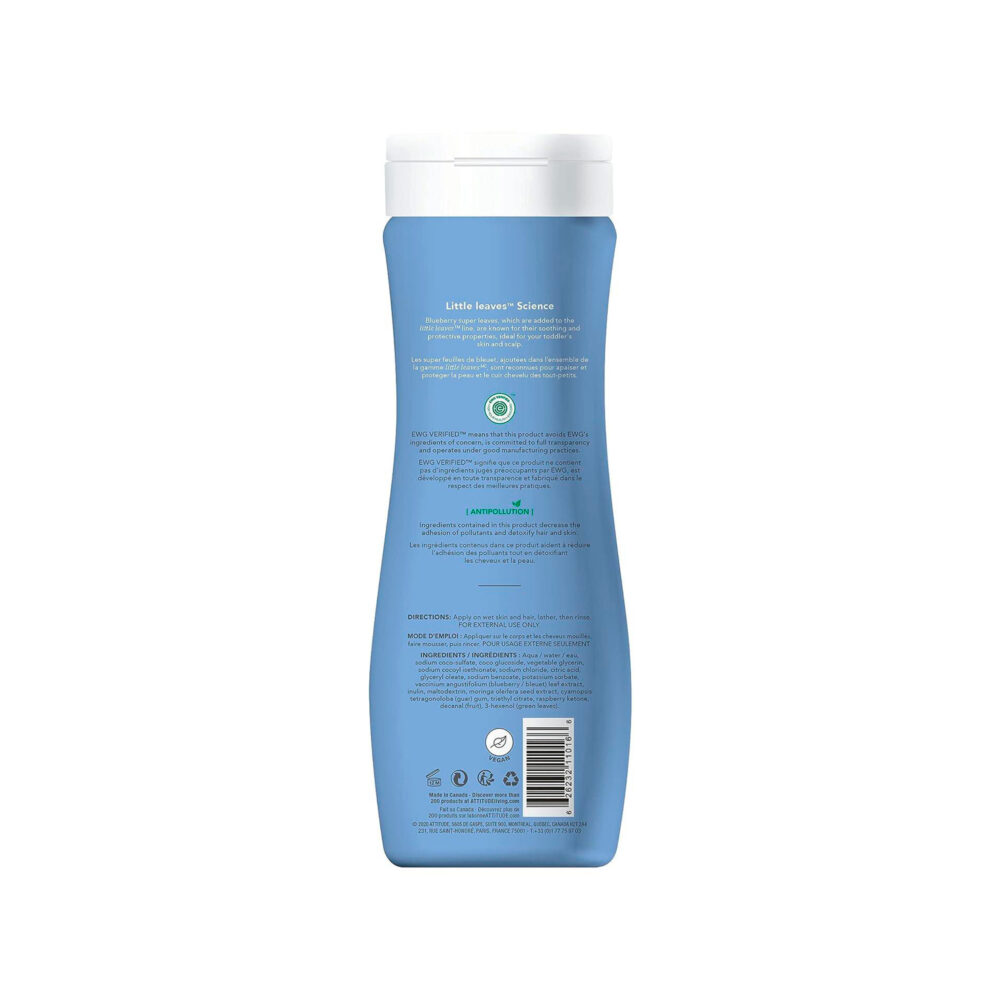 SHAMPOO & GEL DE BAÑO NATURAL ARÁNDANO DE 473 ML ATTITUDE