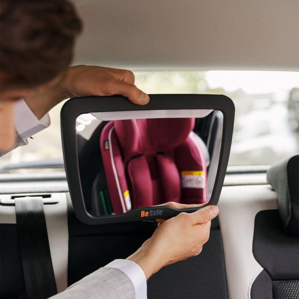 ESPEJO RETROVISOR XL² CON LUCES BABY MIRROR PARA AUTO BESAFE