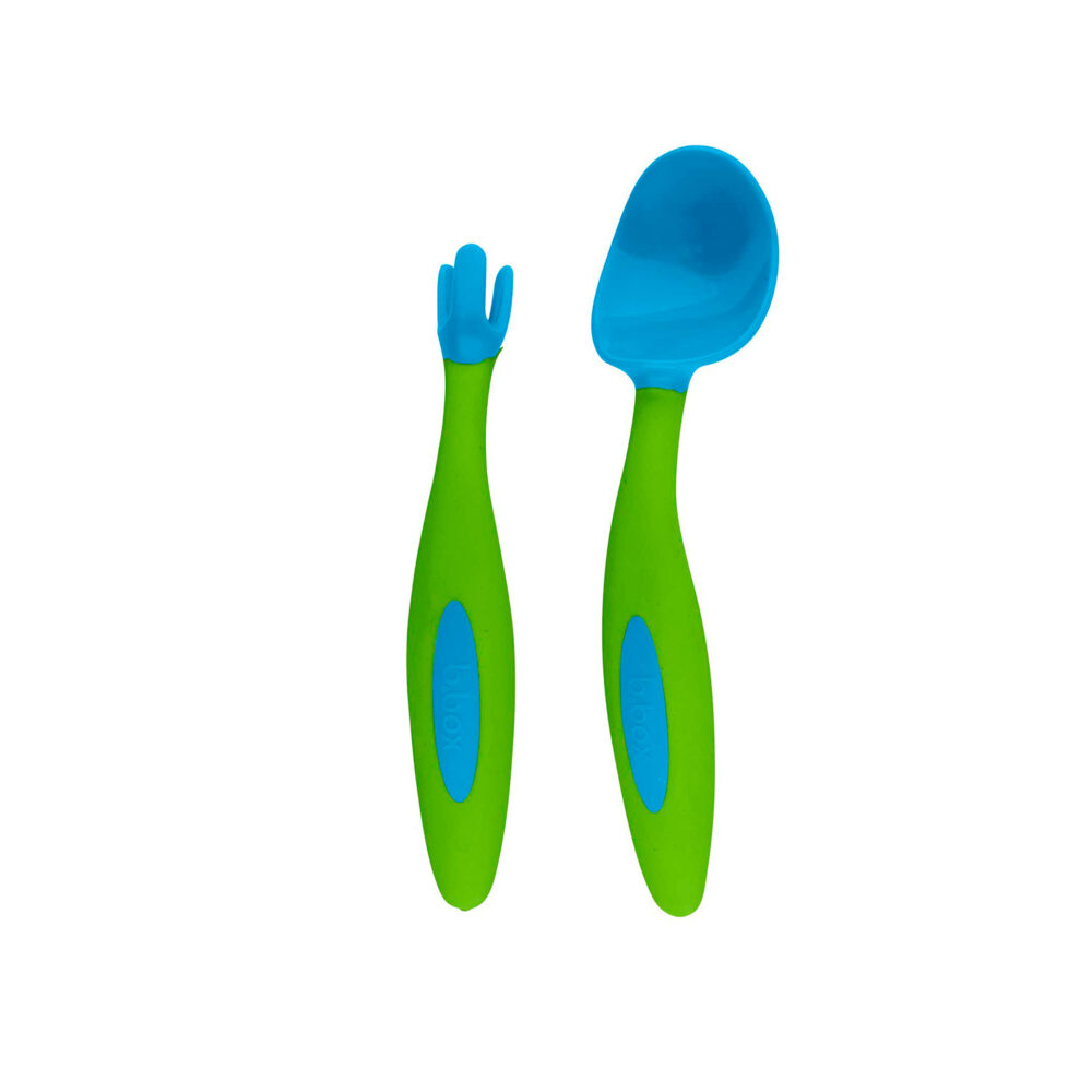SET CON ESTUCHE DE CUCHARA Y TENEDOR FORMA DE FLOR B.BOX