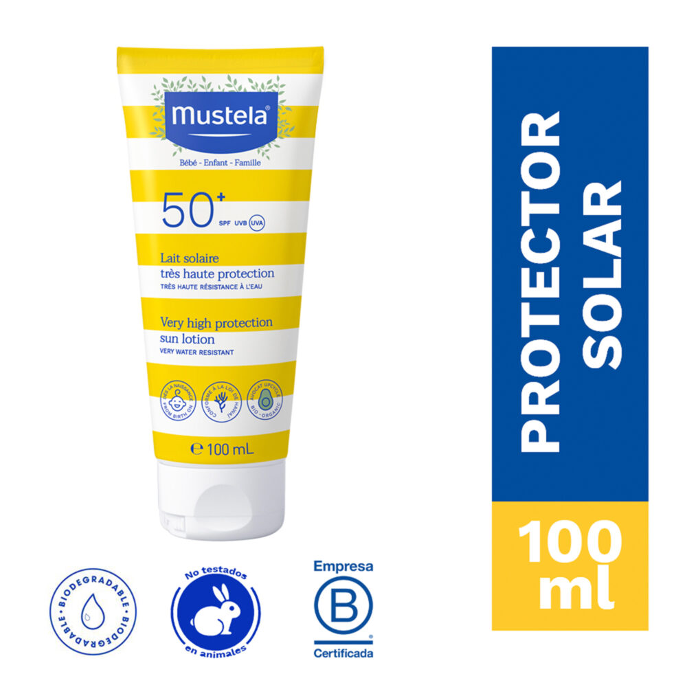PROTECTOR SOLAR DE BEBÉS Y NIÑOS PARA CARA Y CUERPO DE 100 ML MUSTELA
