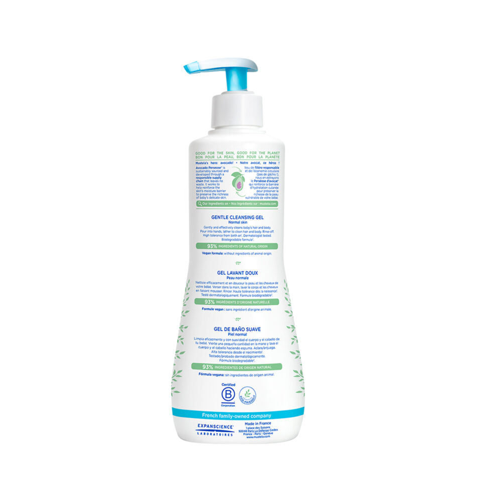 GEL DE BAÑO SUAVE PARA CABELLO Y CUERPO DE 500 ML MUSTELA