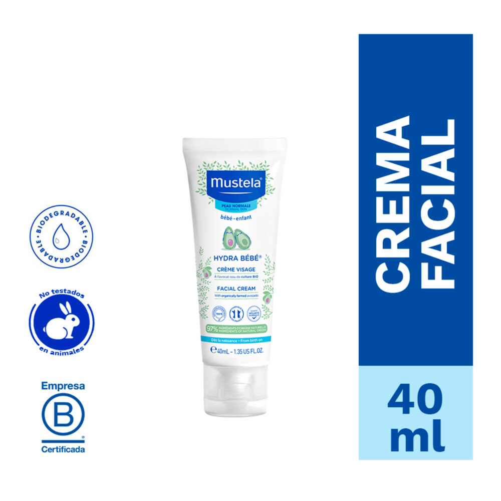 CREMA FACIAL HYDRABEBE PARA BEBÉ DE 40 ML MUSTELA