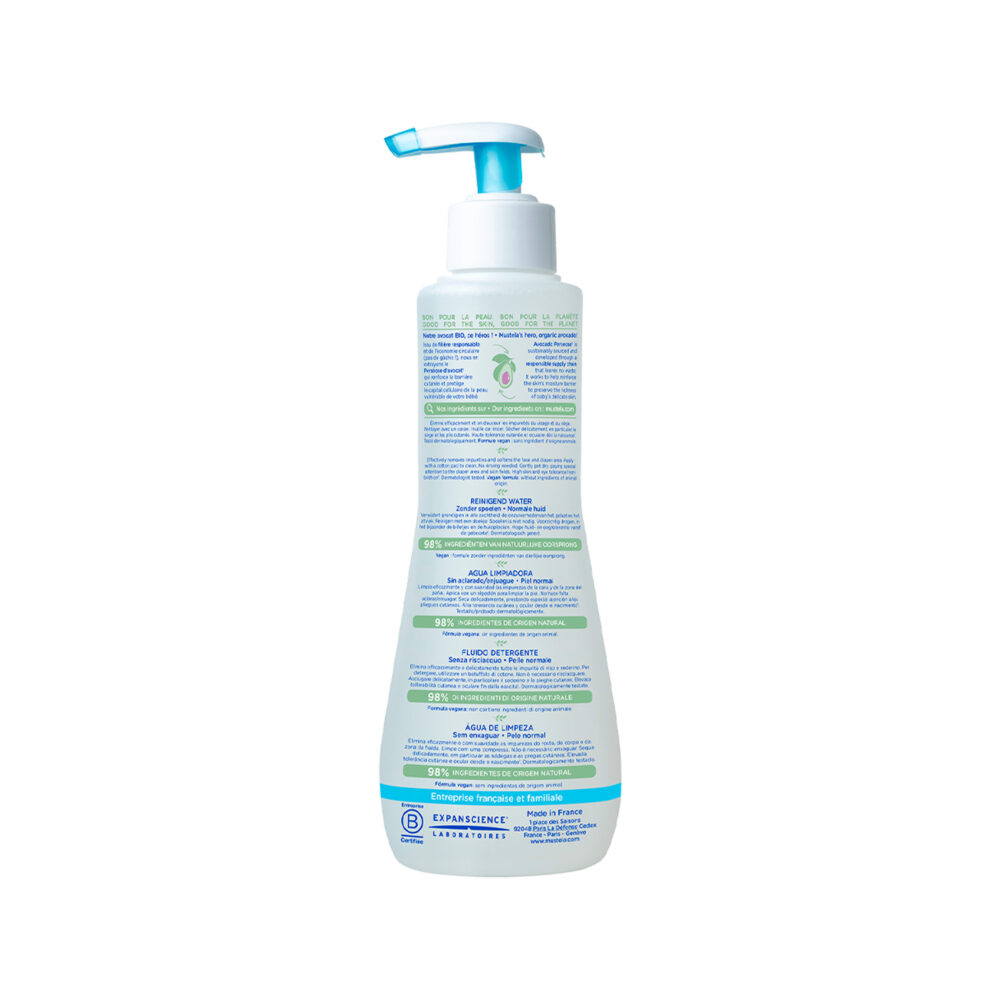 AGUA LIMPIADORA SIN ENJUAGUE DE 300 ML MUSTELA