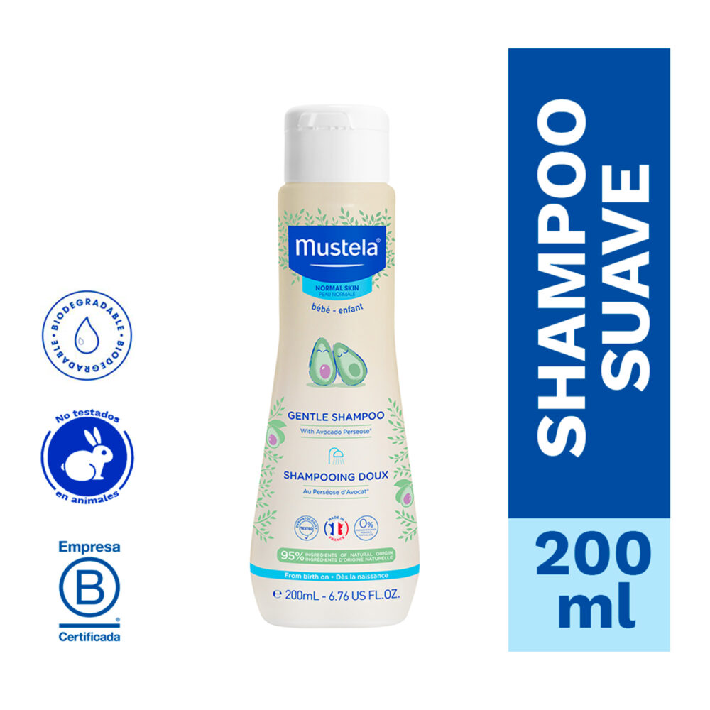 SHAMPOO SUAVE CON ACEITE DE PALTA Y EXTRACTO DE MANZANILLA 200 ML MUSTELA