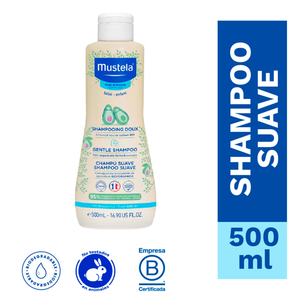 SHAMPOO SUAVE PARA BEBÉ DE 500 ML MUSTELA
