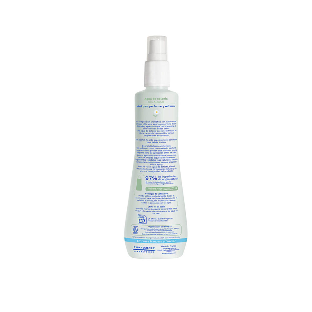 AGUA DE COLONIA SIN ALCOHOL PARA BEBÉS Y NIÑOS DE 200 ML MUSTELA