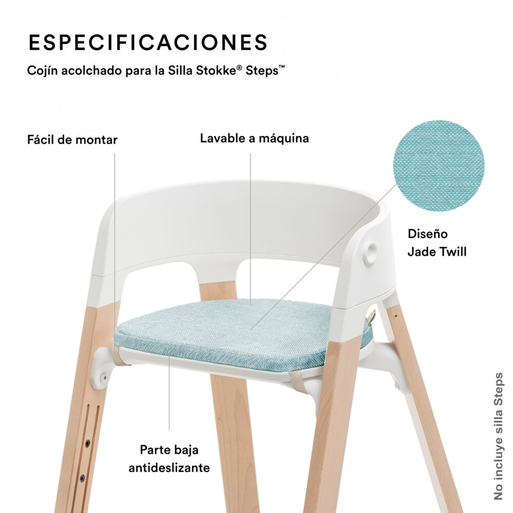 COJÍN ACOLCHADO PARA SILLA STOKKE MODELO STEPS