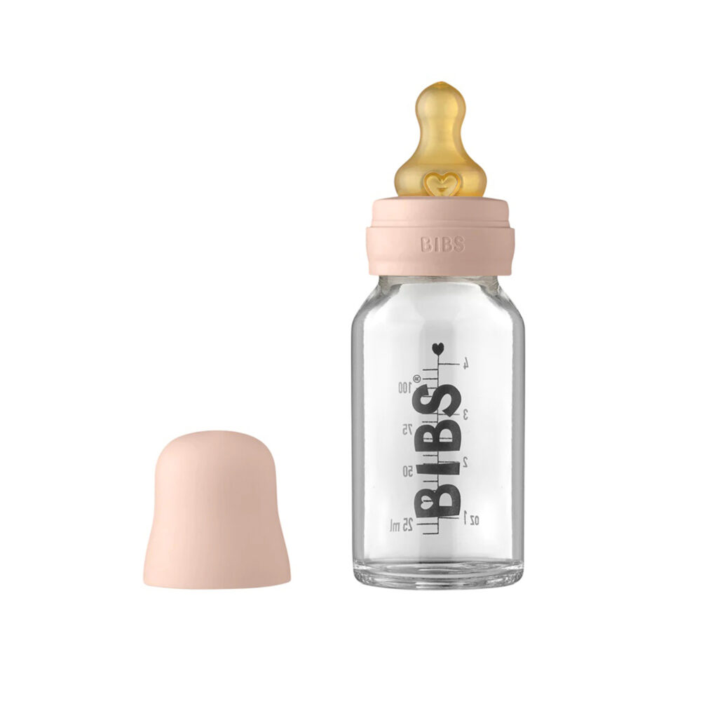 BIBERÓN DE VIDRIO ANTICÓLICOS FLUJO LENTO 4 ONZAS 110 ML BIBS