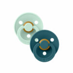 Pack de 2 chupones de caucho natural uso 0-6 meses talla 1 - BIBS - CHUPON NORDIC MINT/FOREST LAKE