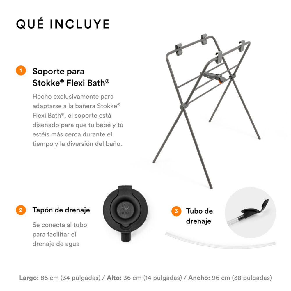 SOPORTE PARA BAÑERA PLEGABLE FLEXIBATH STOKKE