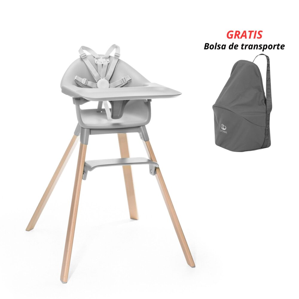 SILLA MODELO CLIKK STOKKE - SILLA CLIKK NUBE GRIS/NATURAL
