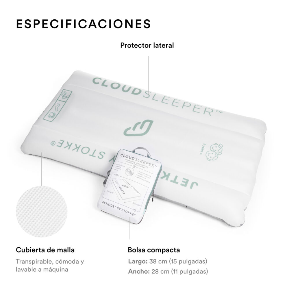 CAMA INFLABLE PARA NIÑOS CLOUDSLEEPER JETKIDS BLANCO STOKKE