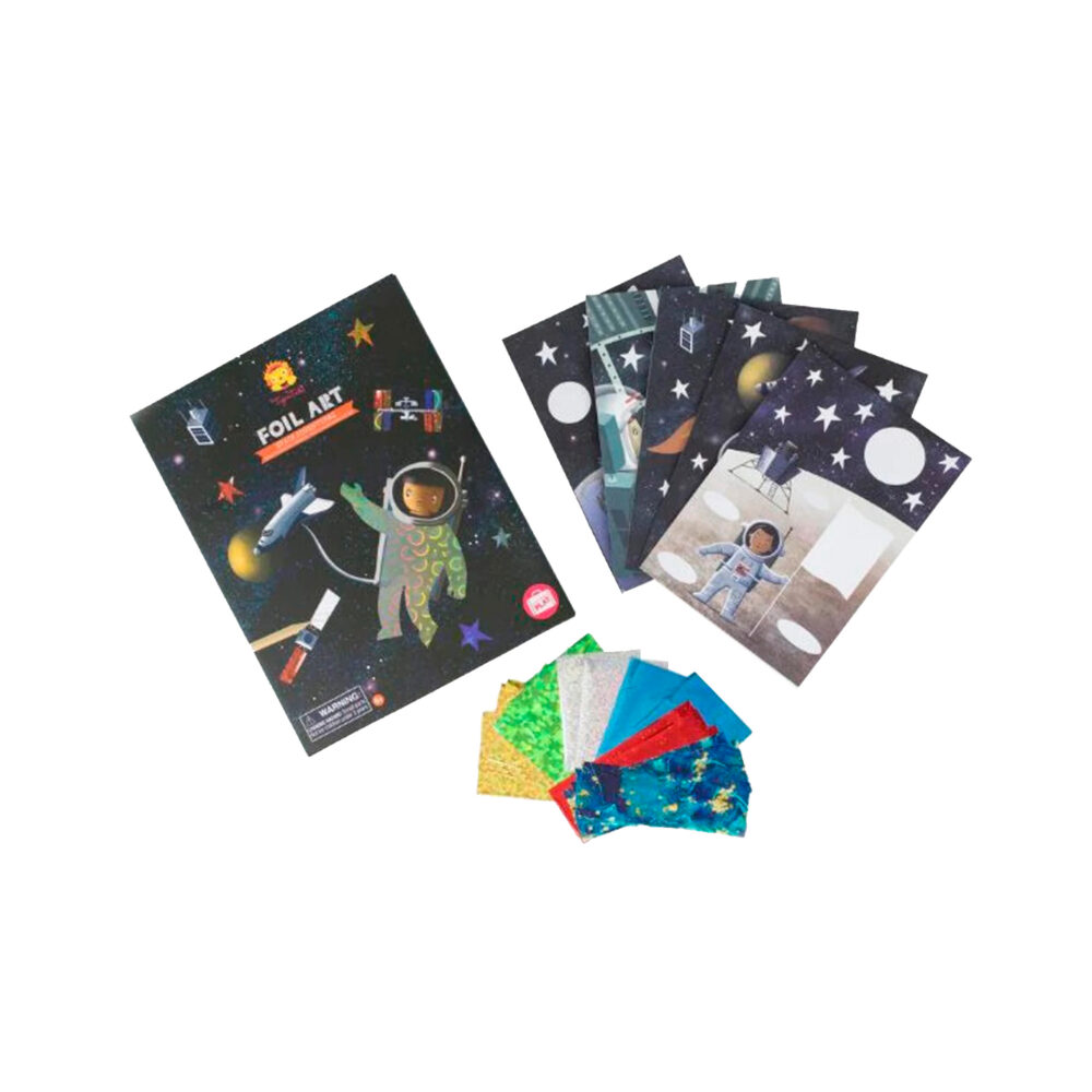 SET PARA COLOREAR DE COLORES FOIL ART SPACE ADVENTURES TIGER TRIBE