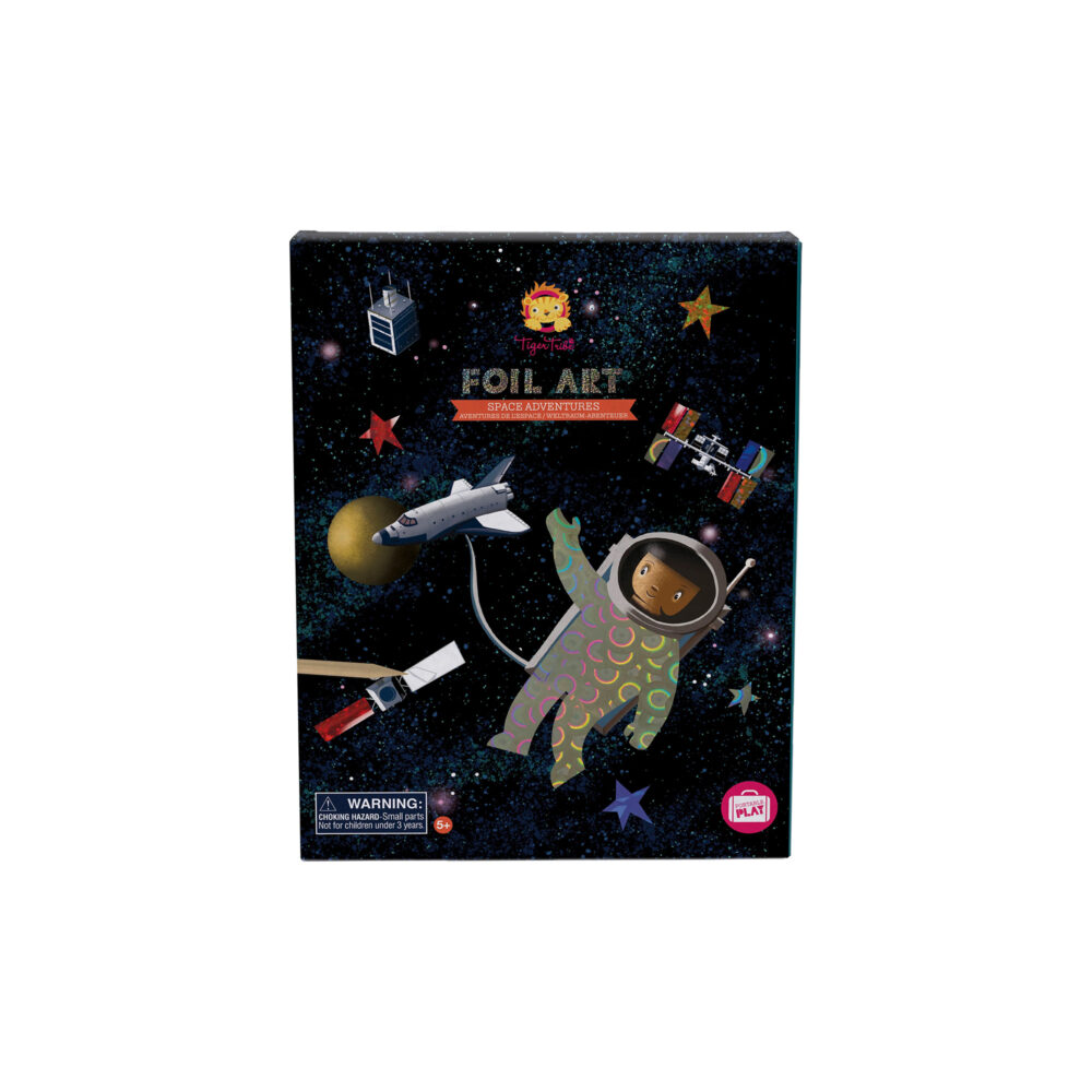 SET PARA COLOREAR DE COLORES FOIL ART SPACE ADVENTURES TIGER TRIBE