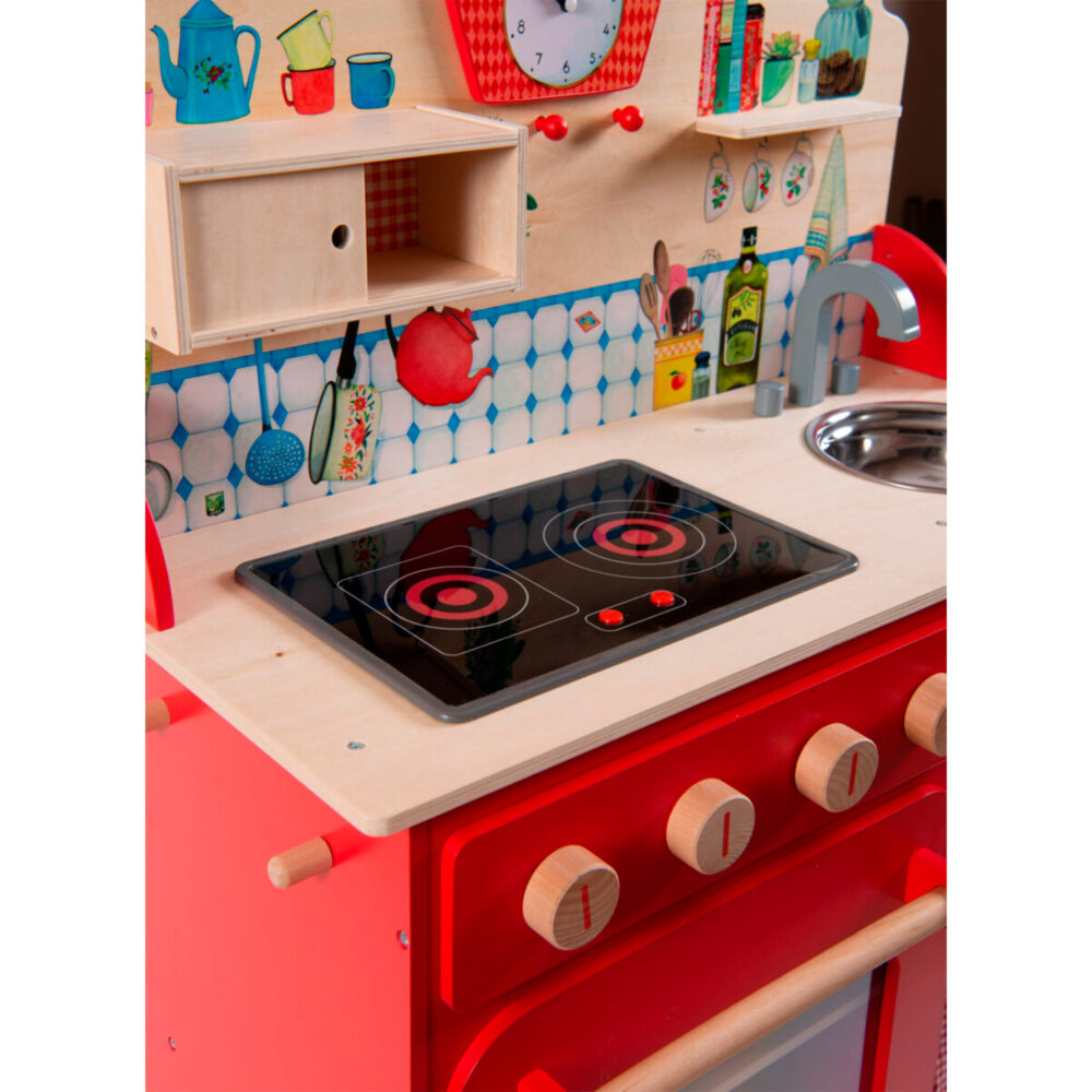 COCINA DE JUGUETE DE MADERA 67 X 35 X 88 CM COLECCIÓN LA GRAN FAMILIA