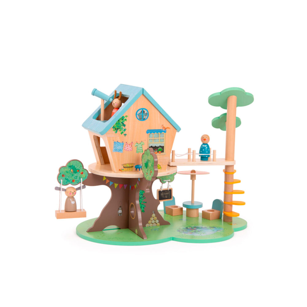 CASA DE ÁRBOL DE MADERA 20 X 13 CM COLECCIÓN LA GRAN FAMILIA