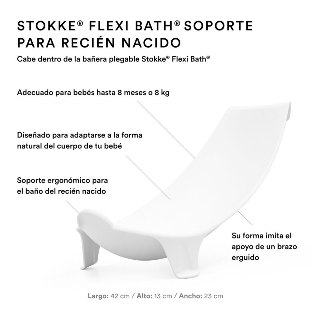 BUNDLE BAÑERA PLEGABLE FLEXIBATH XL + SOPORTE PARA RECIÉN NACIDO STOKKE