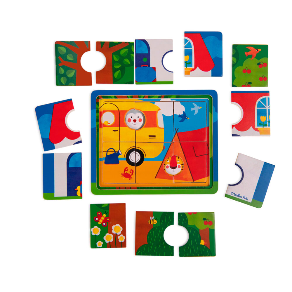 ROMPECABEZAS DE 3 PISOS DE COLORES 6 PIEZAS COLECCIÓN LES POPIPOP