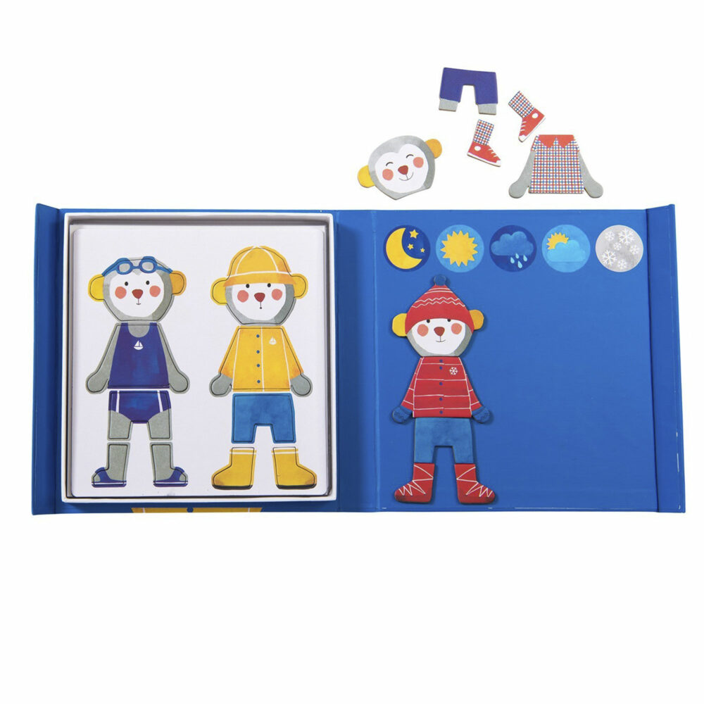 JUEGO MAGNÉTICO APRENDER A VESTIRSE COLECCIÓN LES POPIPOP