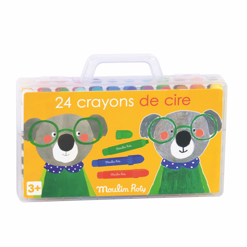 CAJA DE 24 CRAYOLAS DE CERA COLECCIÓN LES POPIPOP