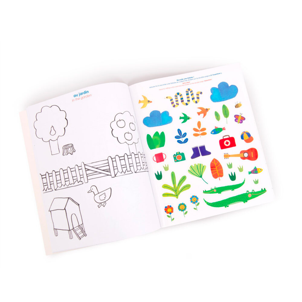 CUADERNO PARA COLOREAR DE 28 PÁGINAS CON STICKERS COLECCIÓN LES POPIPOP
